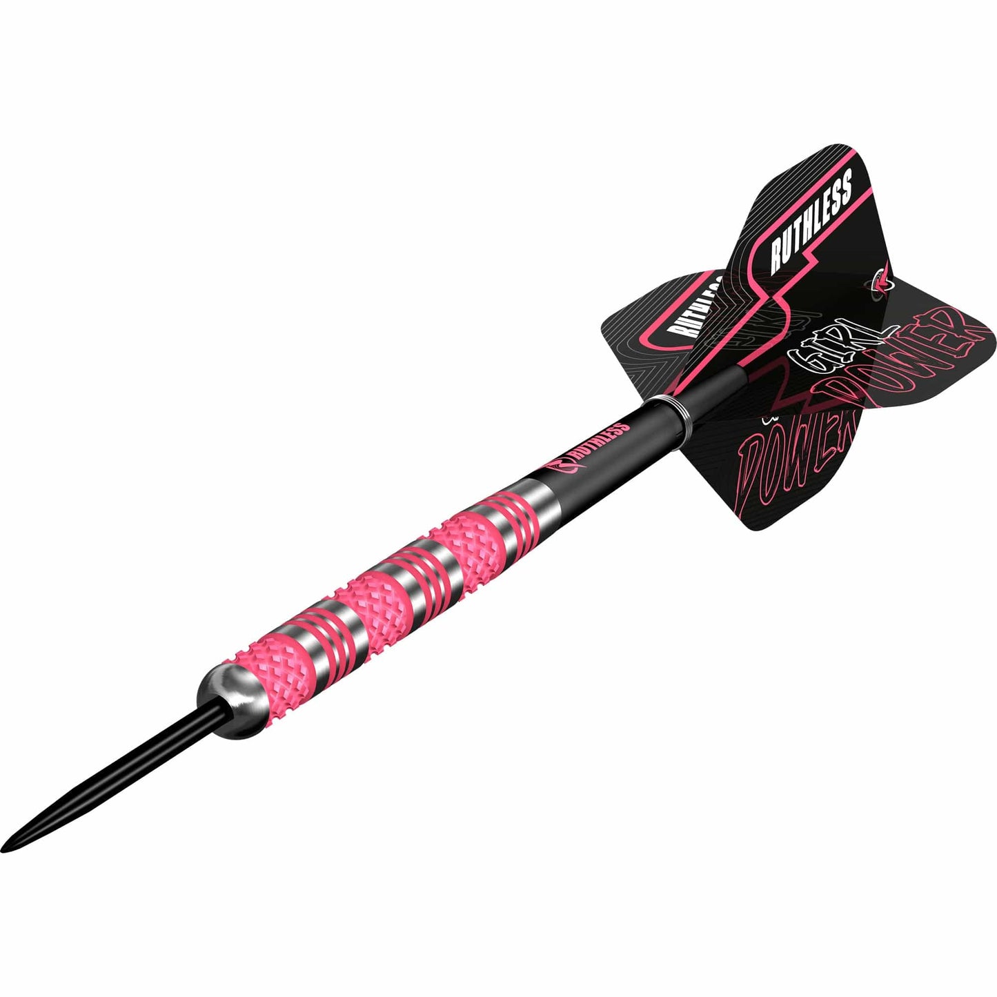 Ruthless Girl Power Darts - 90% Steel Tip Tungsten - Knurled - Pink