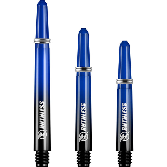 Ruthless Deflectagrip Plus Dart Shafts - Polycarbonate Stems with Springs - Blue