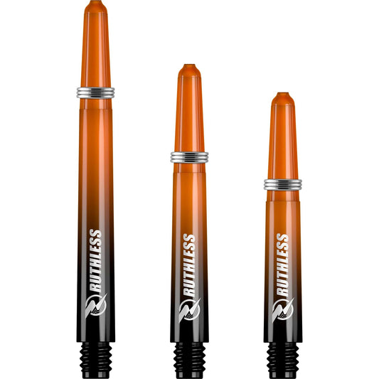 Ruthless Deflectagrip Plus Dart Shafts - Polycarbonate Stems with Springs - Orange