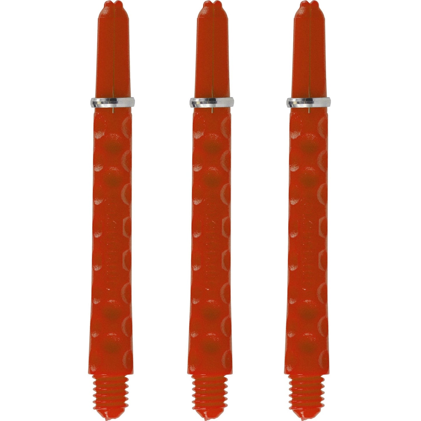 Harrows Dimplex Shafts - Dart Stems - with Rings - Fire Red Medium