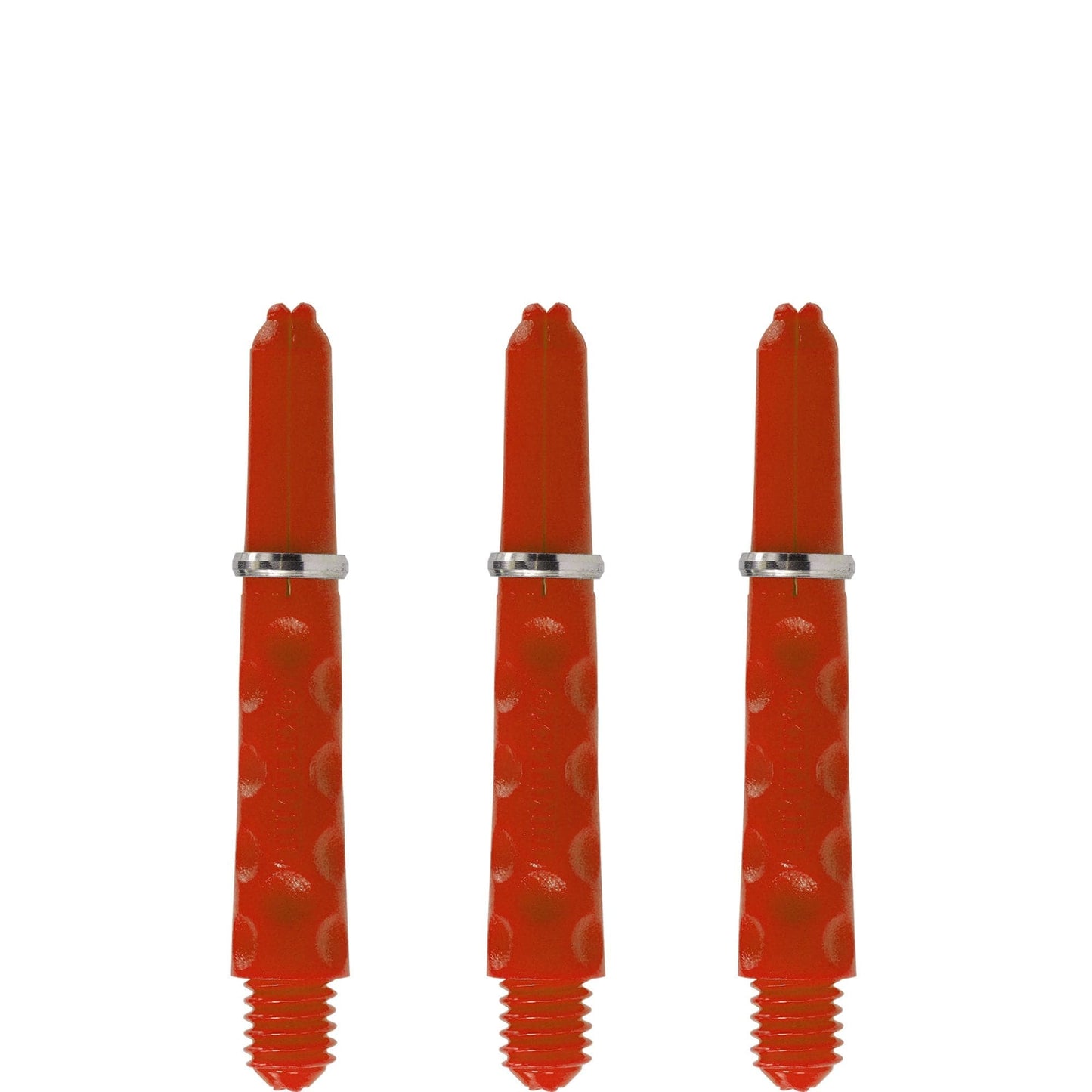 Harrows Dimplex Shafts - Dart Stems - with Rings - Fire Red Short