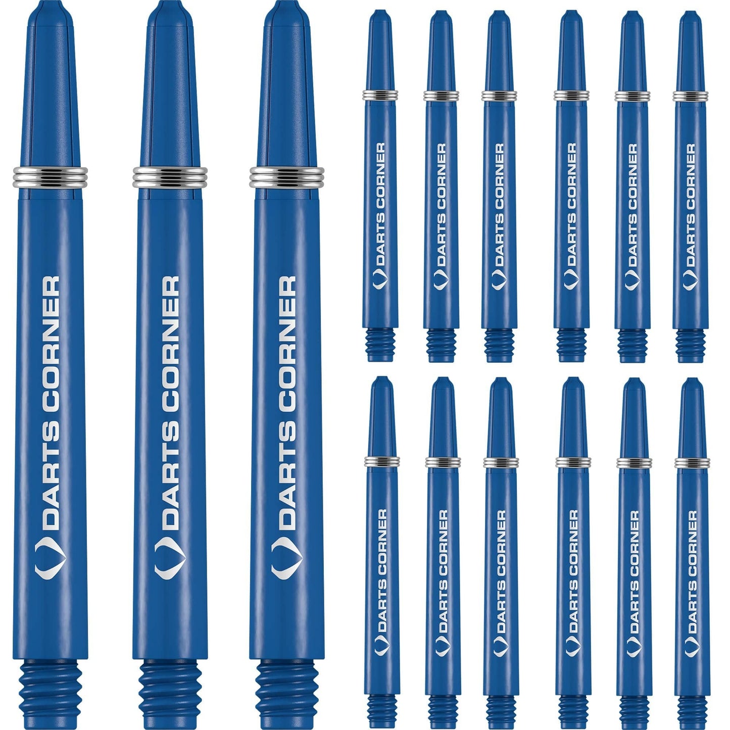 Darts Corner Nylon Dart Shafts - VALUE PACK - 5 Sets - Blue Medium