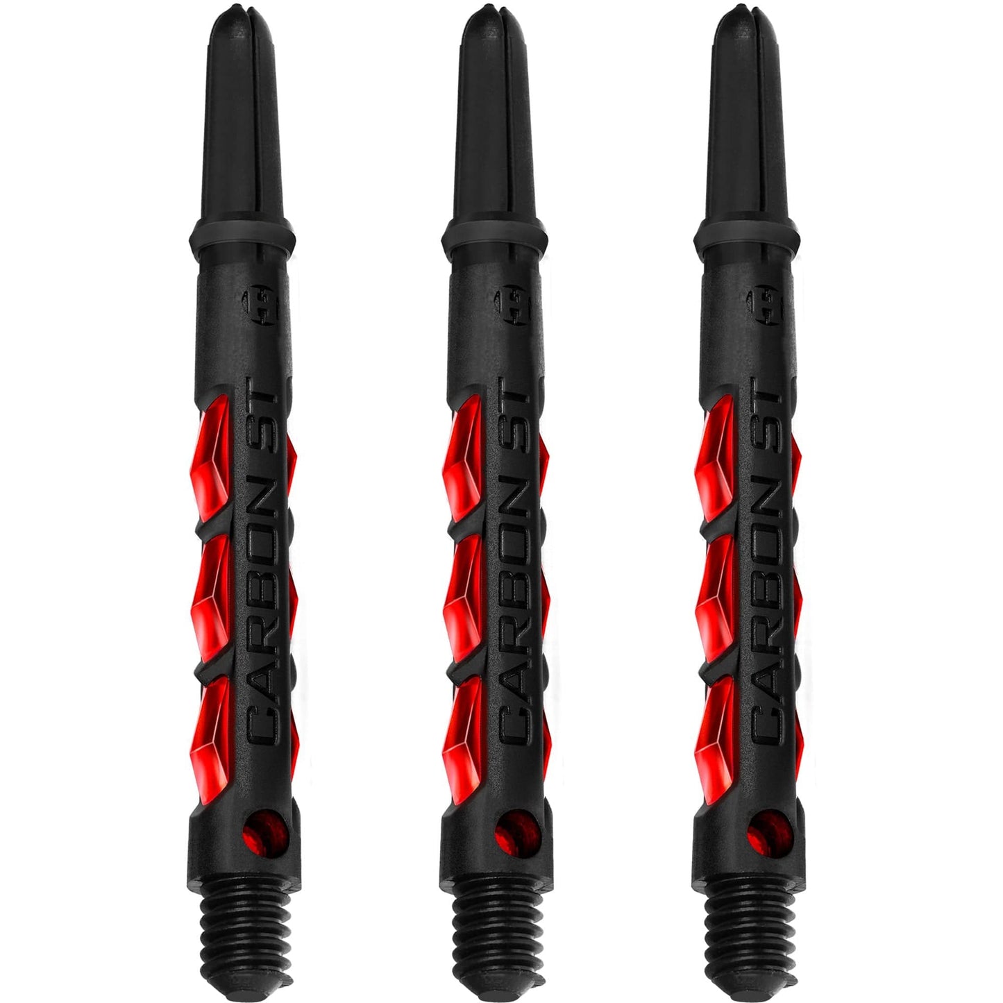 Harrows Carbon ST Shafts - Dart Stems - Black & Red Medium