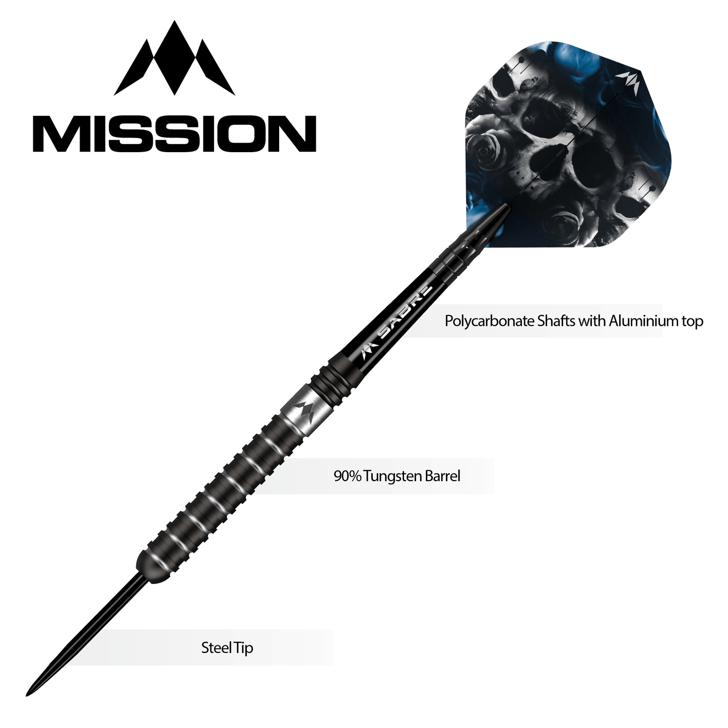Mission Shaun McDonald Darts - Steel Tip - 95% - Black PVD