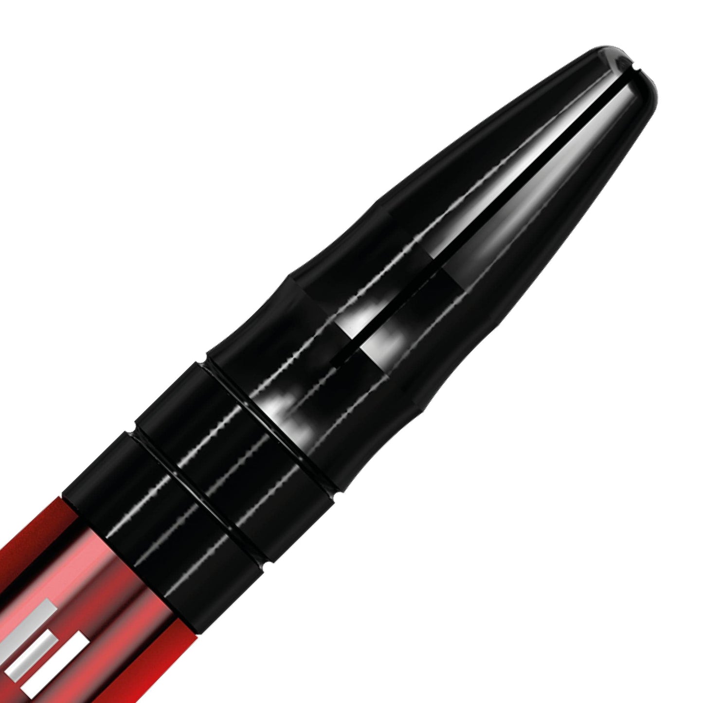 Mission Sabre Shafts - Polycarbonate Dart Stems - Red - Black Top