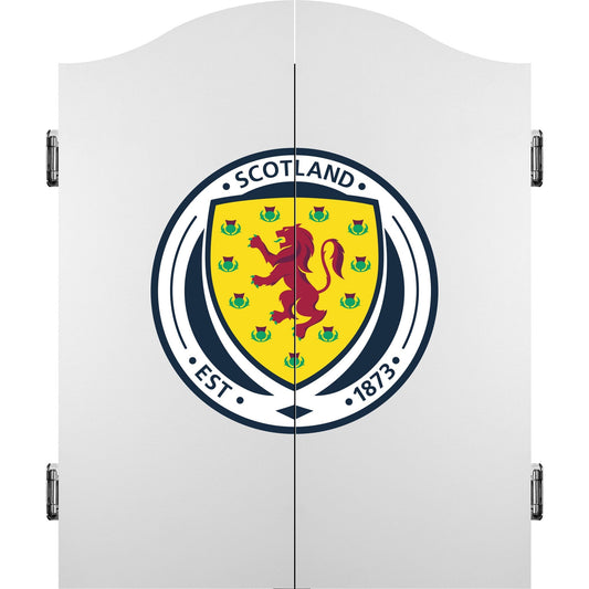 Scotland Football Dartboard Cabinet - Official Licensed - C1 - White - Logo