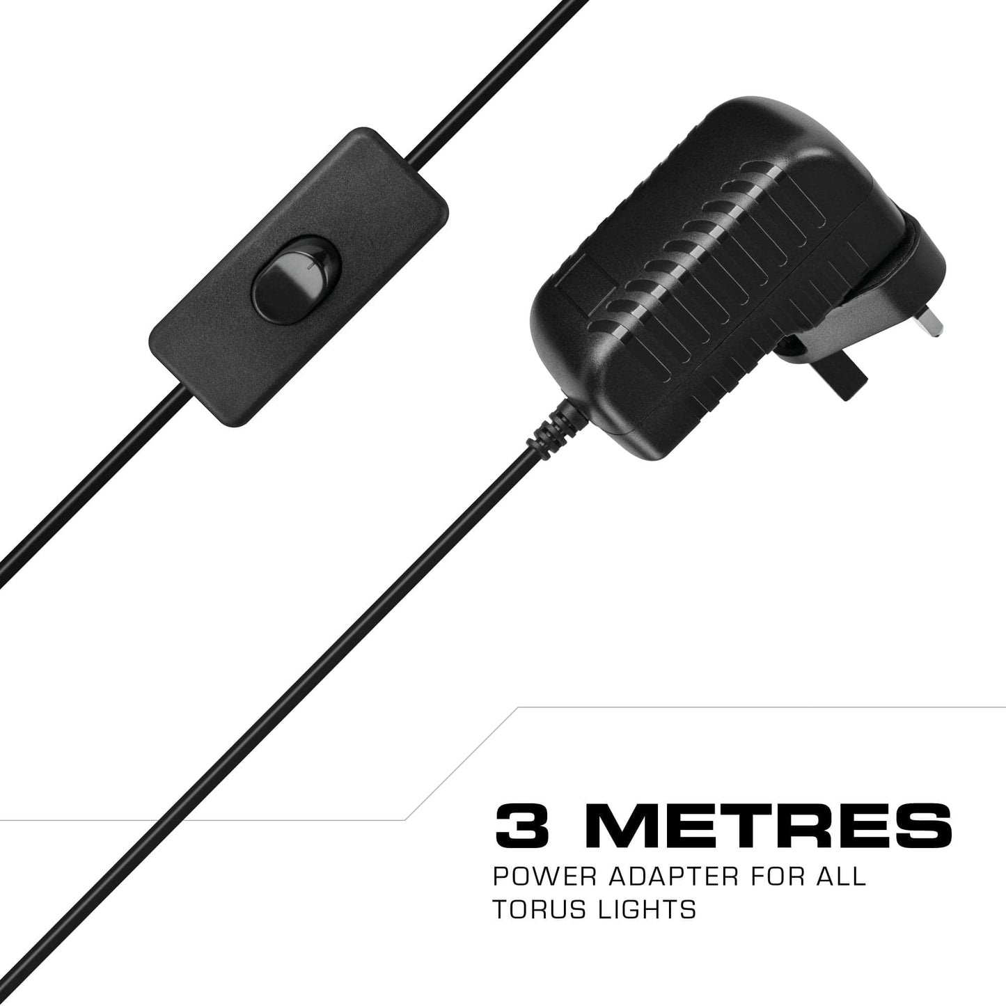 Mission Torus LED Replacement Power Adapter / Cable - Length: 3 Meter