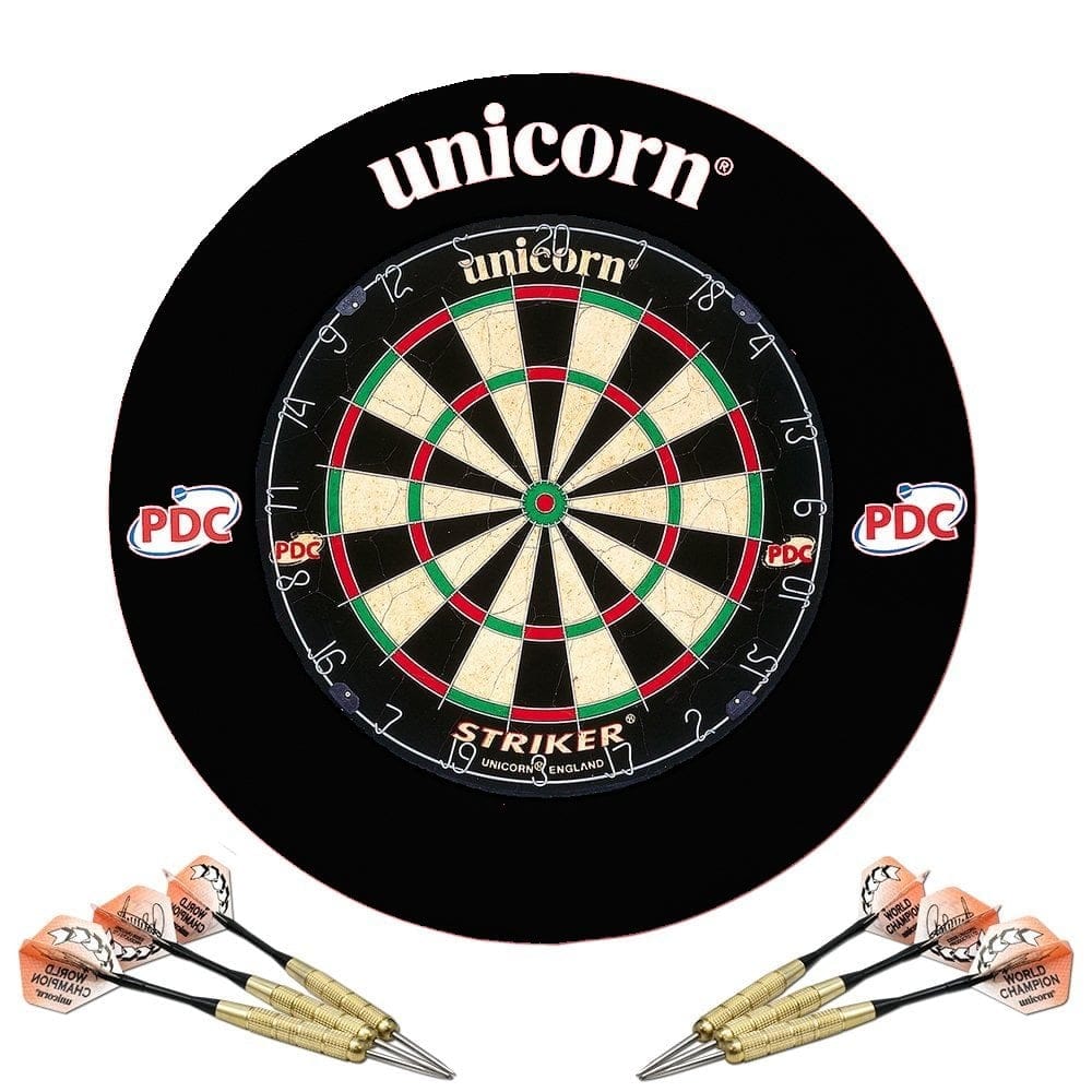 Unicorn Striker Surround & Striker Dartboard Home Darts Centre Black