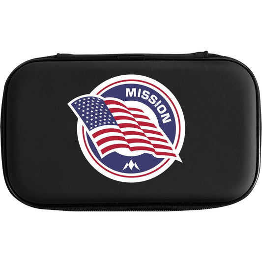 USA Darts Case - Black - Wavy Flag - W1 - Stars and Stripes