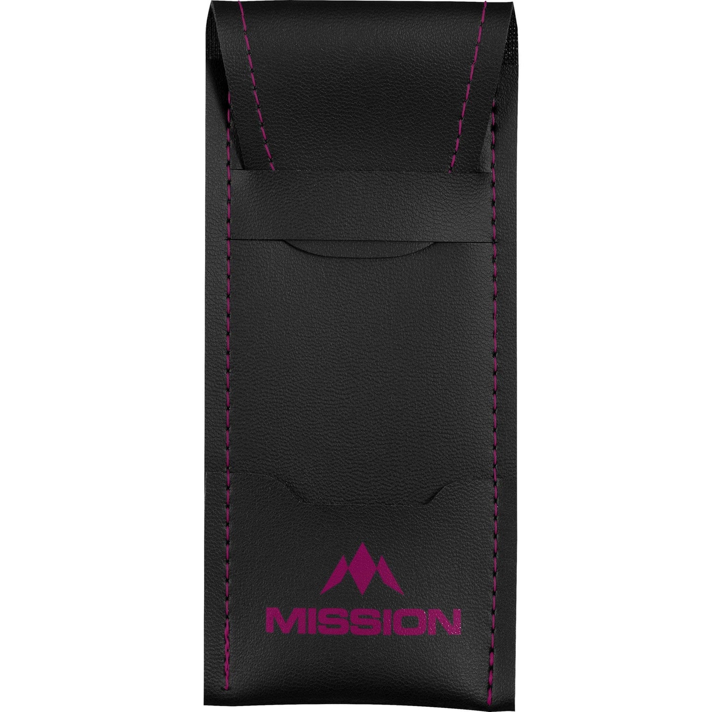 Mission Sport 8 Darts Case - Black Bar Wallet with Trim Pink