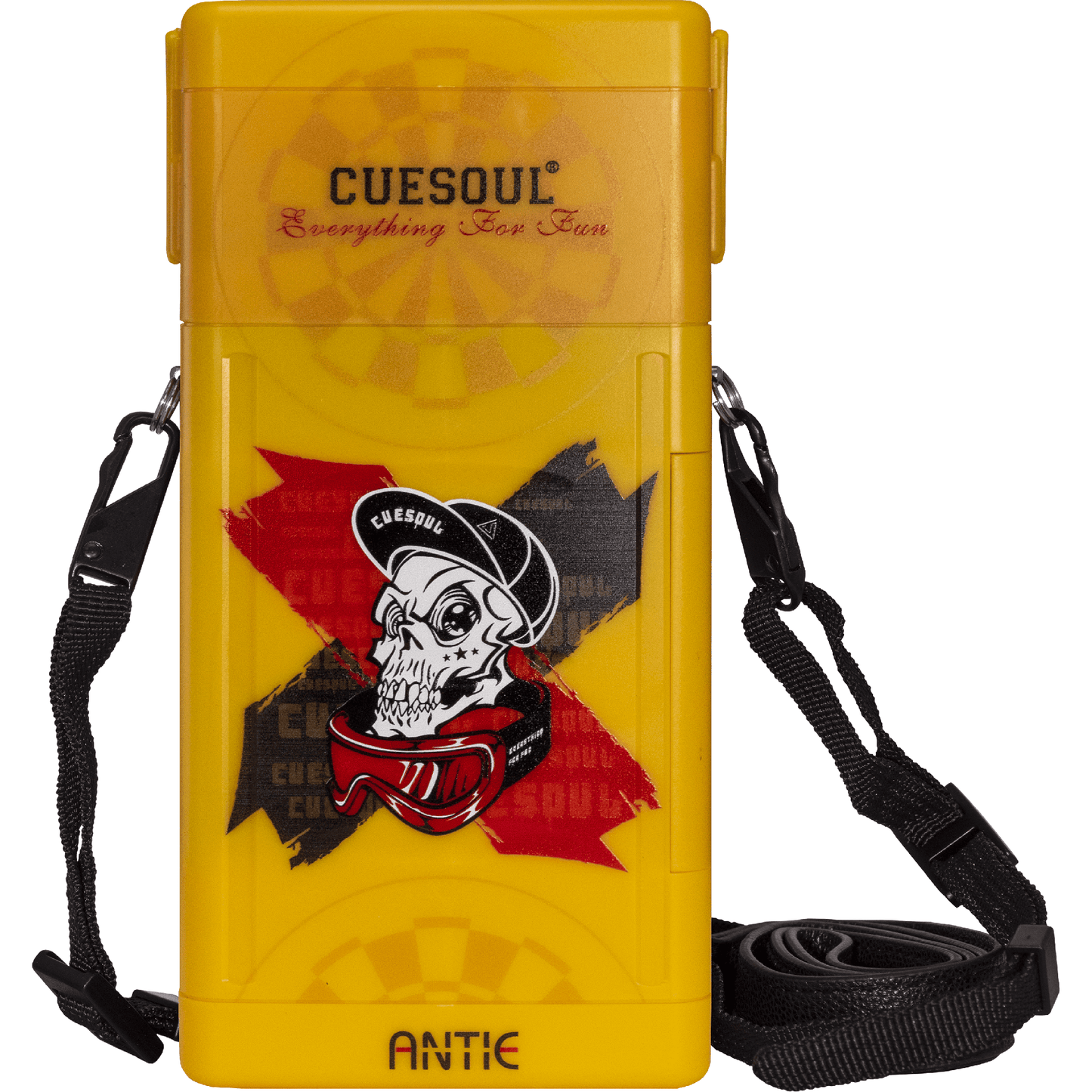 Cuesoul - Antie Dart Case - Printed Design - Skull in Hat - Yellow