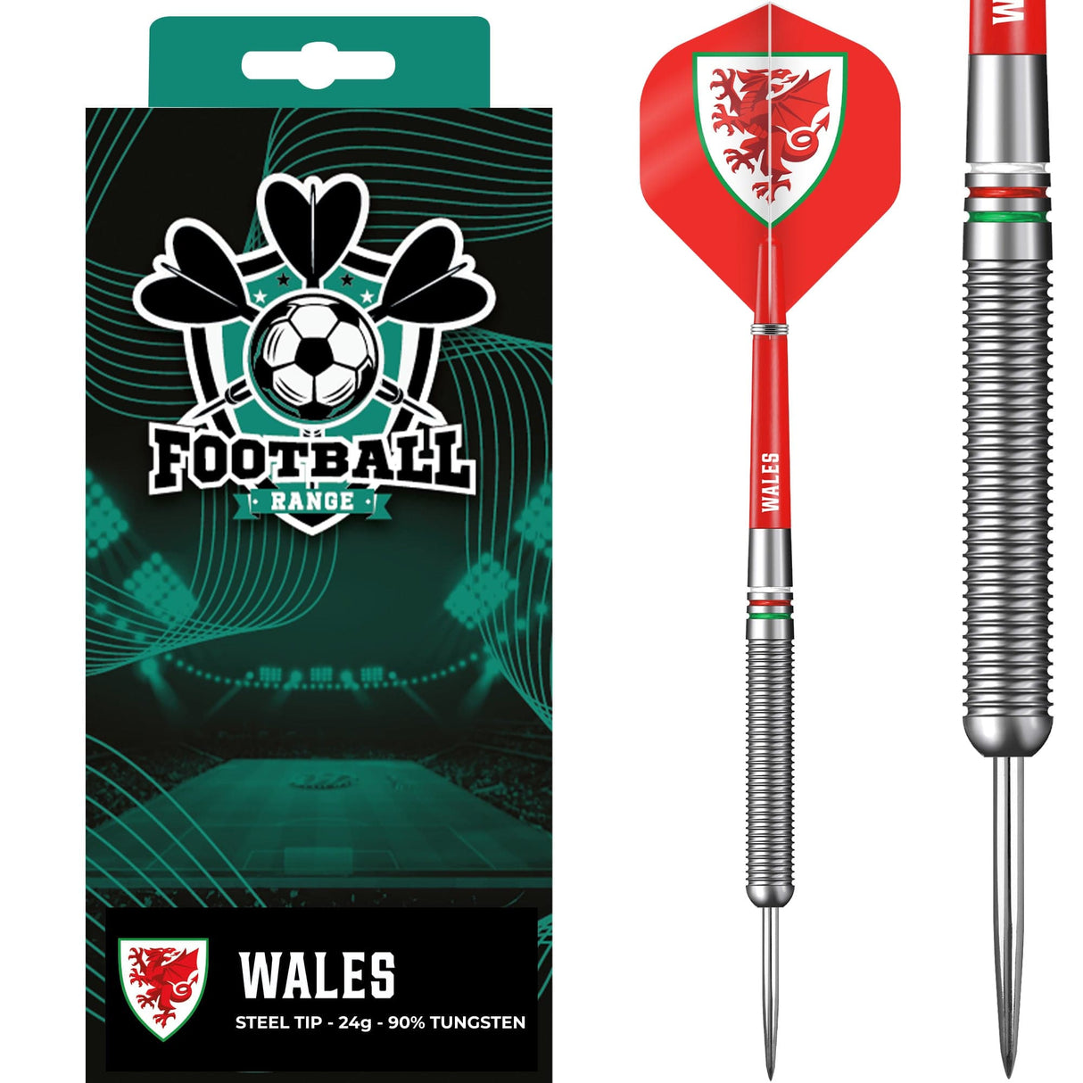 Wales FA - Darts - Steel Tip Tungsten - Official Licensed - Welsh Cymru