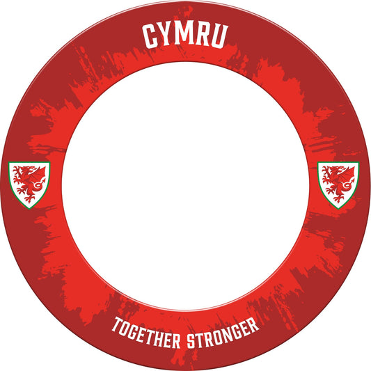 Wales FA - Dartboard Surround - Official Licensed - Welsh \ Cymru - S2 - Red - Cymru
