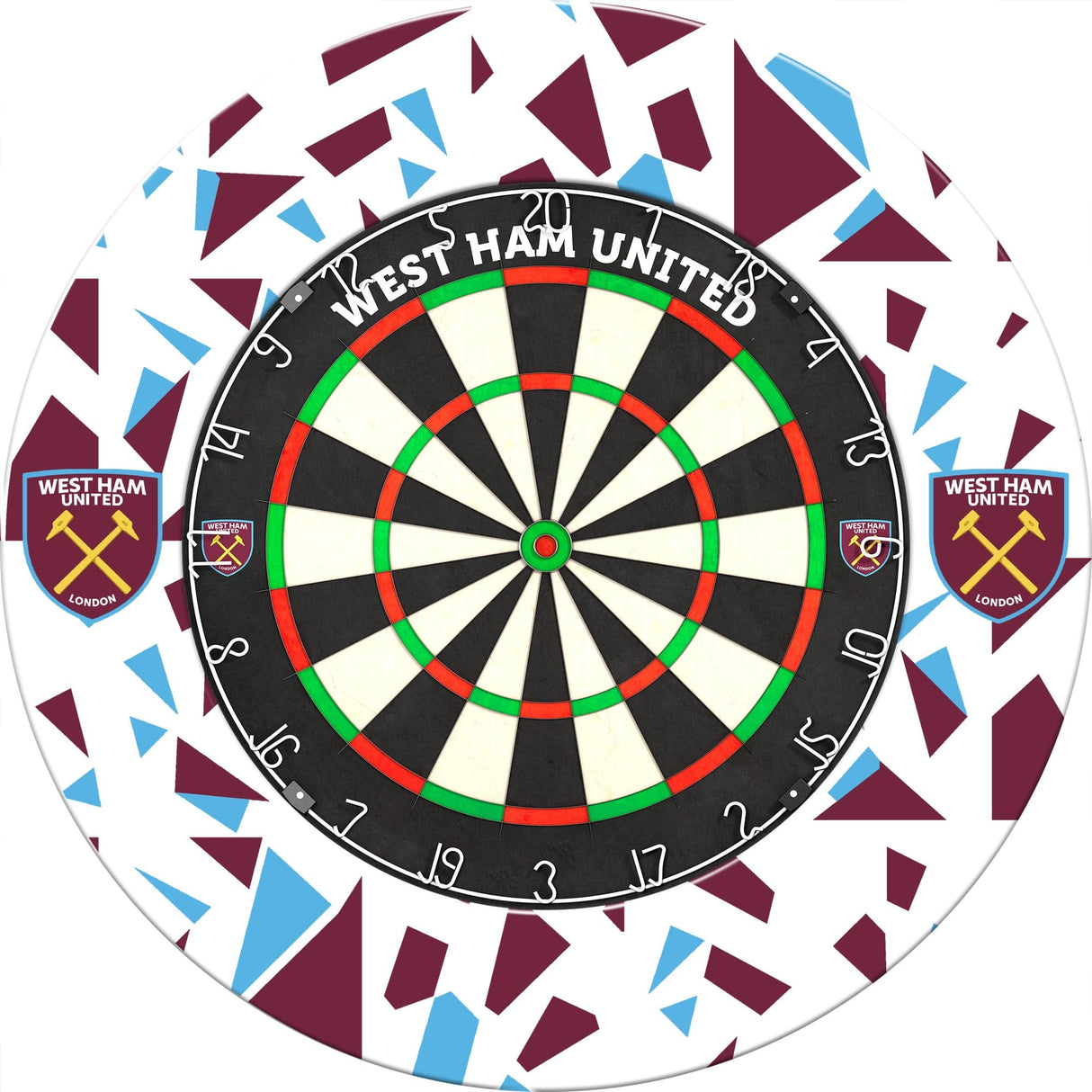 West Ham United FC - Official Licensed - Dartboard Surround - S4 - Abstract