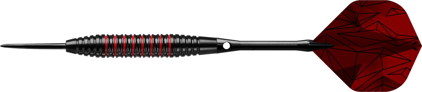 Darts Corner - Thunder Series 1 - Steel Tip Brass - 2 Sets Darts - M3 - Black & Red - 23g 23g