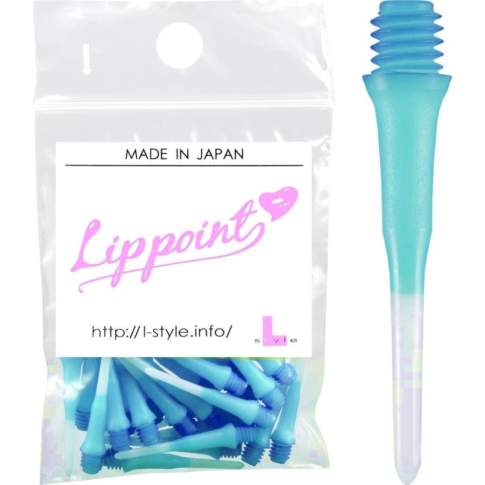 L-Style Lip Points - Two Tone - Spare Tips - Lippoints - 2ba - Pack 30 Turquoise