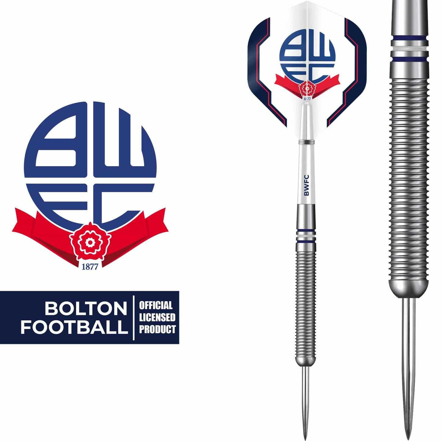 Bolton Wanderers Darts - Steel Tip Tungsten - Official Licensed - BWFC - 24g 24g