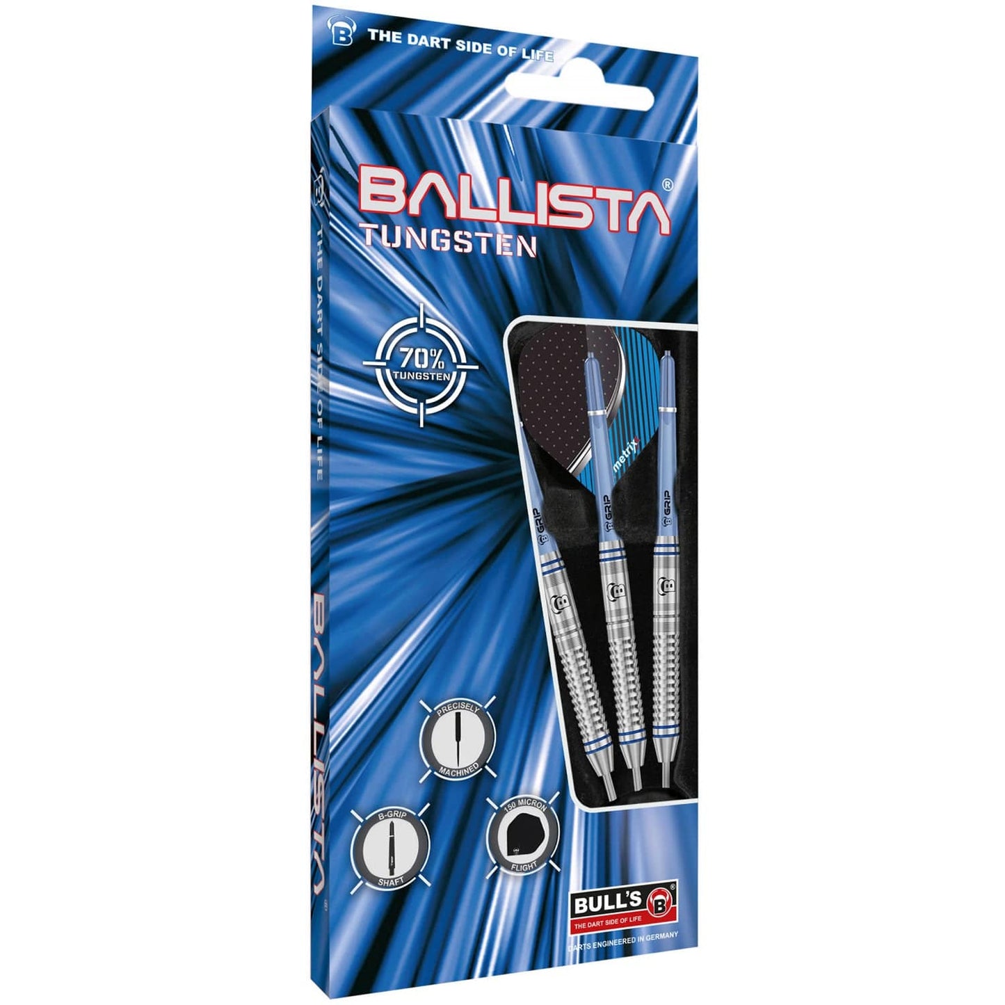 BULL'S Ballista B1 Darts - Steel Tip - 70% Tungsten - Blue