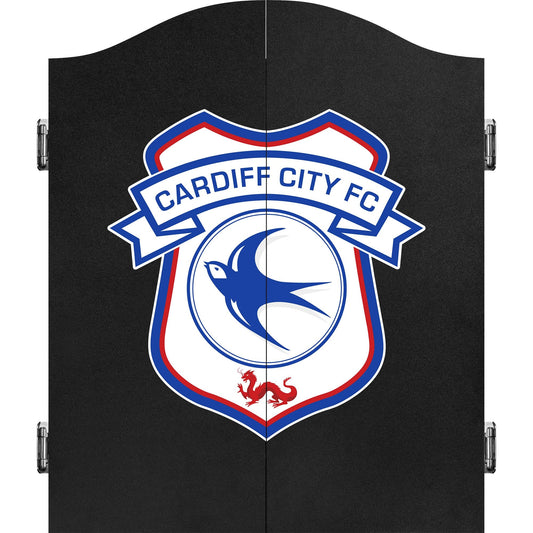 Cardiff City FC - Official Licensed - Dartboard Cabinet - C1 - Crest