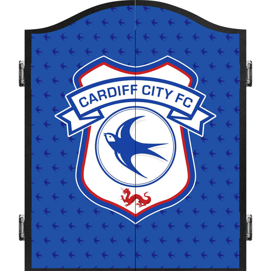 Cardiff City FC - Official Licensed - Dartboard Cabinet - C2 - Bluebird