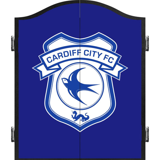 Cardiff City FC - Official Licensed - Dartboard Cabinet - C3 - Blue Crest
