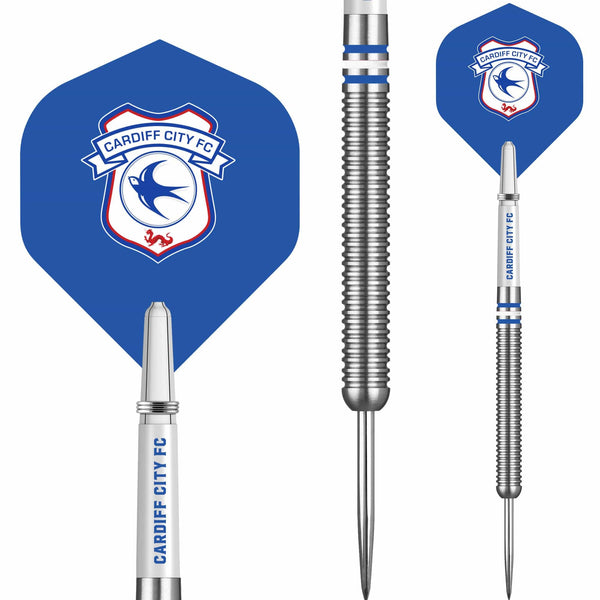 Cardiff City FC - Official Licensed - Steel Tip Darts - Tungsten - 24g