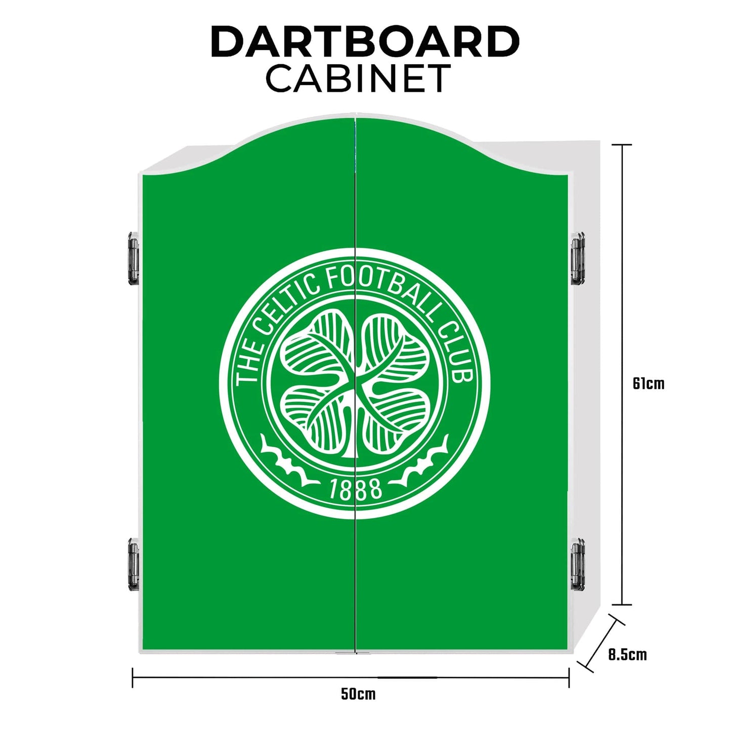 Celtic FC Dartboard Cabinet - Official Licensed - Celtic - C1 - Crest