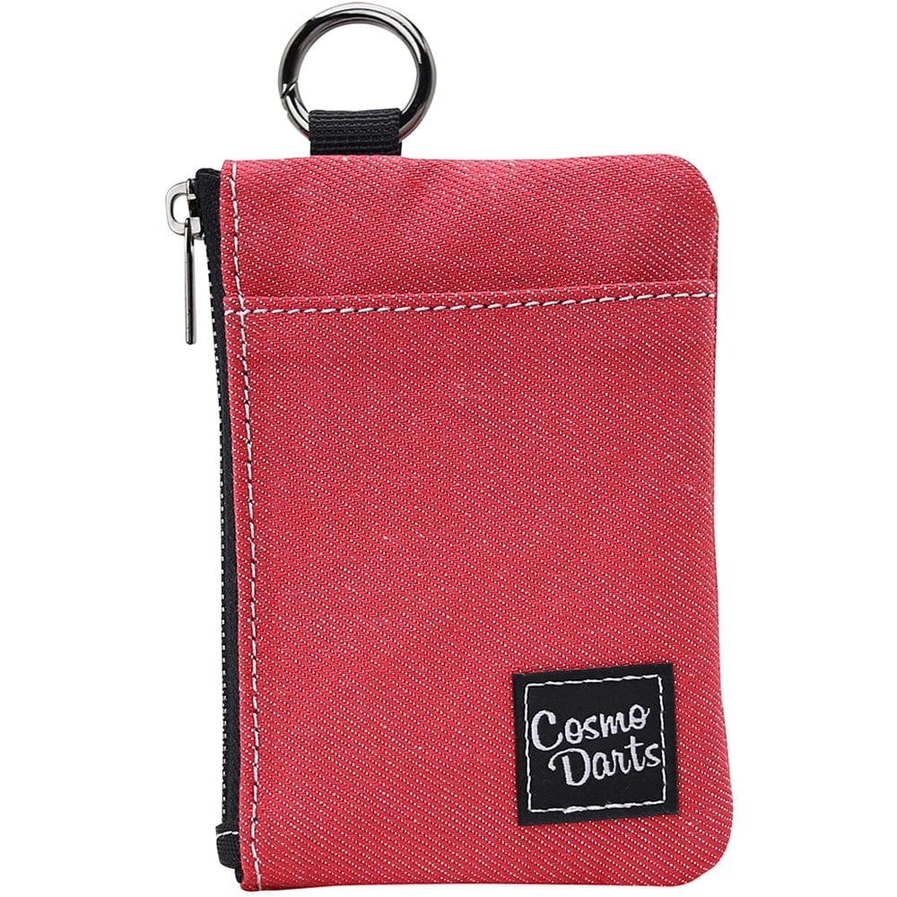 Cosmo Darts Multi Pouch Dart Case Holder - Denim Rose Red