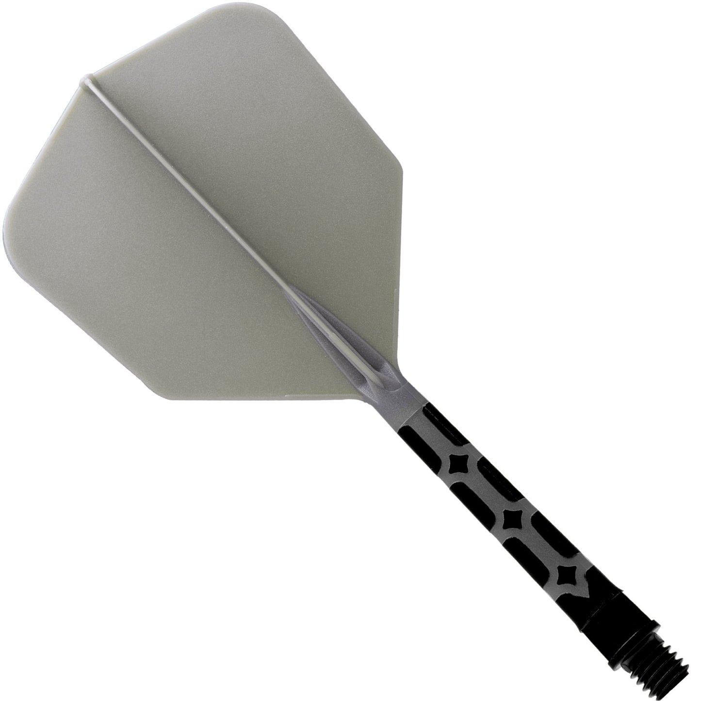 Cuesoul Rost T19 Integrated Dart Shaft and Flights - Big Wing - Black with Grey Flight Long