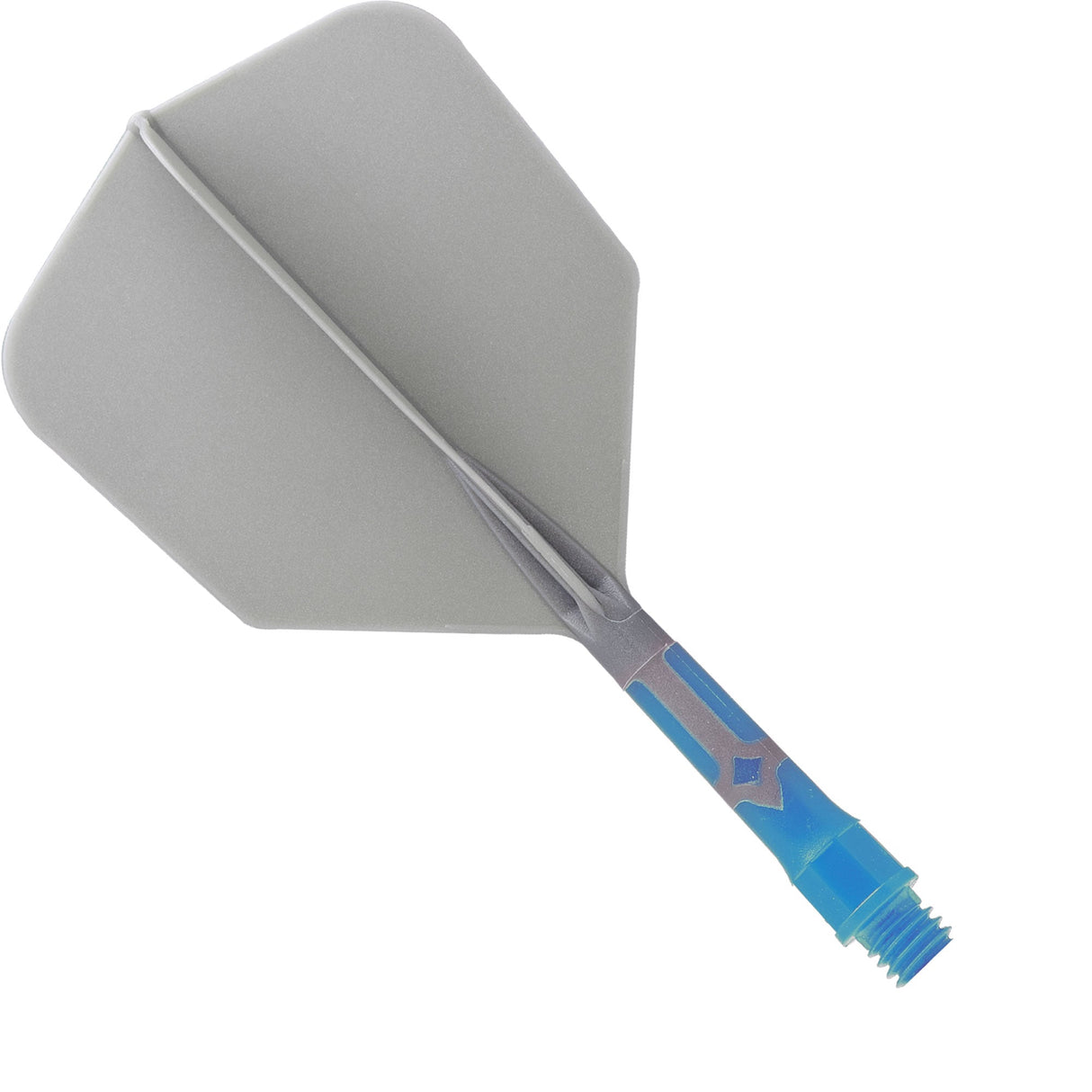 Cuesoul Rost T19 Integrated Dart Shaft and Flights - Big Wing - Sky Blue with Grey Flight Short