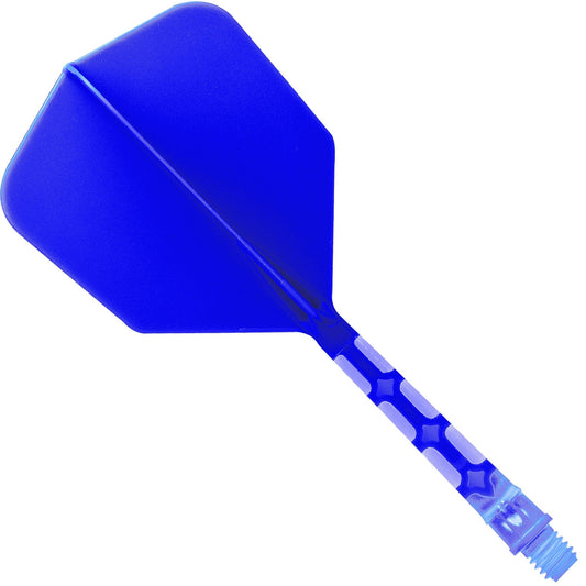 Cuesoul Rost T19 Integrated Dart Shaft and Flights - Big Wing - Clear with Blue Flight Long