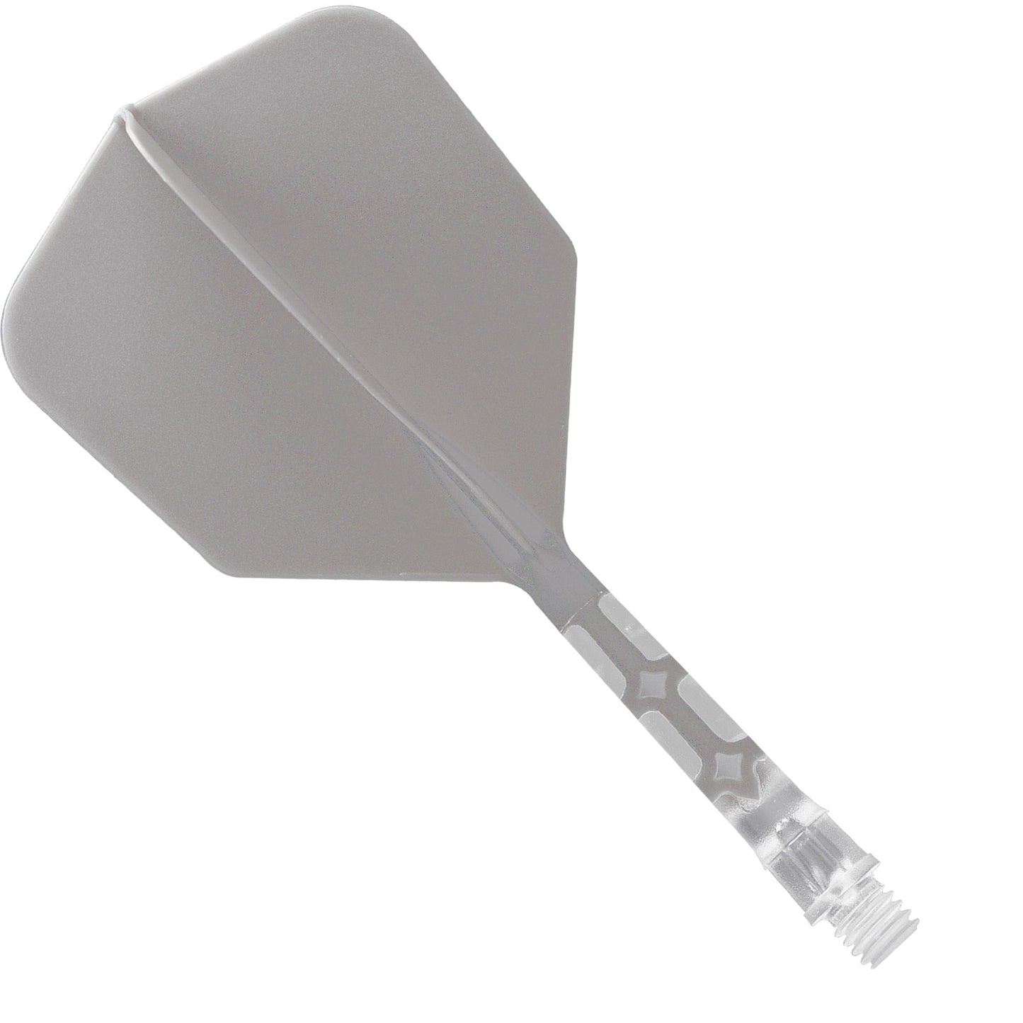 Cuesoul Rost T19 Integrated Dart Shaft and Flights - Big Wing - Clear with Grey Flight Medium