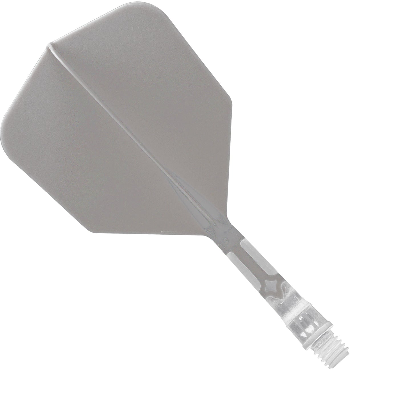 Cuesoul Rost T19 Integrated Dart Shaft and Flights - Big Wing - Clear with Grey Flight Short
