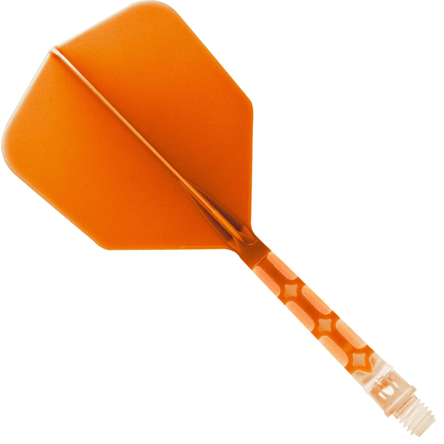 Cuesoul Rost T19 Integrated Dart Shaft and Flights - Big Wing - Clear with Orange Flight Long