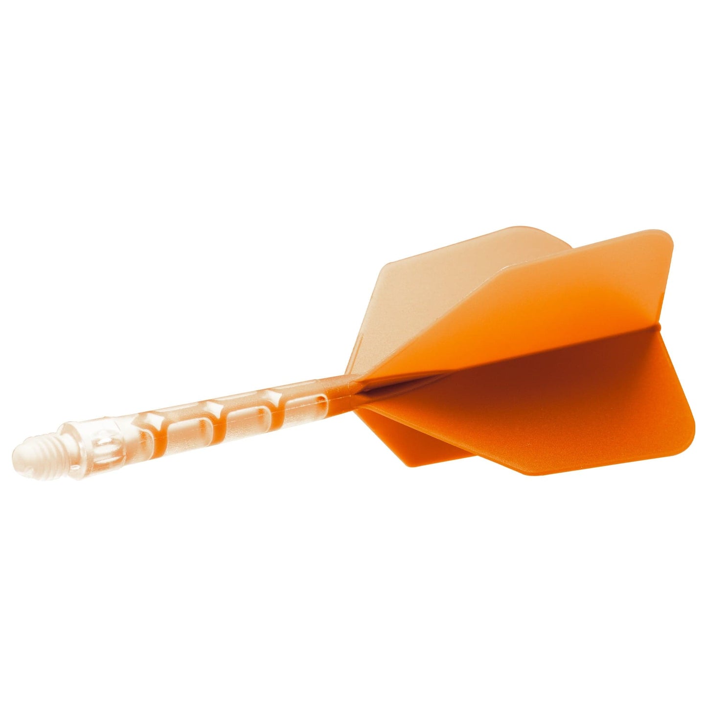 Cuesoul Rost T19 Integrated Dart Shaft and Flights - Big Wing - Clear with Orange Flight