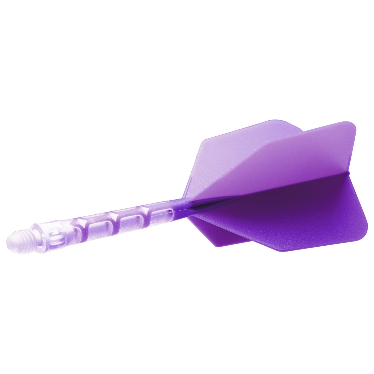 Cuesoul Rost T19 Integrated Dart Shaft and Flights - Big Wing - Clear with Purple Flight