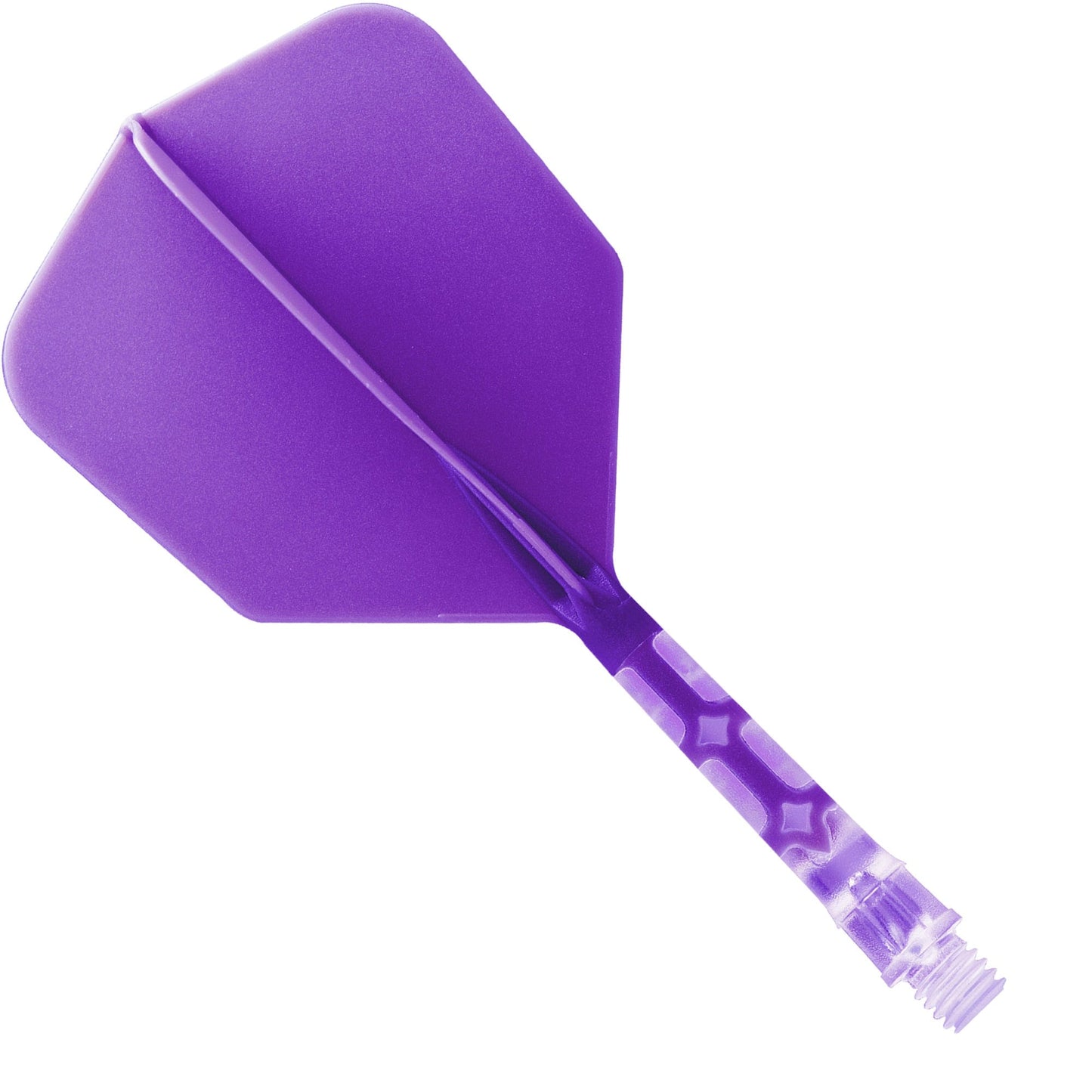 Cuesoul Rost T19 Integrated Dart Shaft and Flights - Big Wing - Clear with Purple Flight Medium
