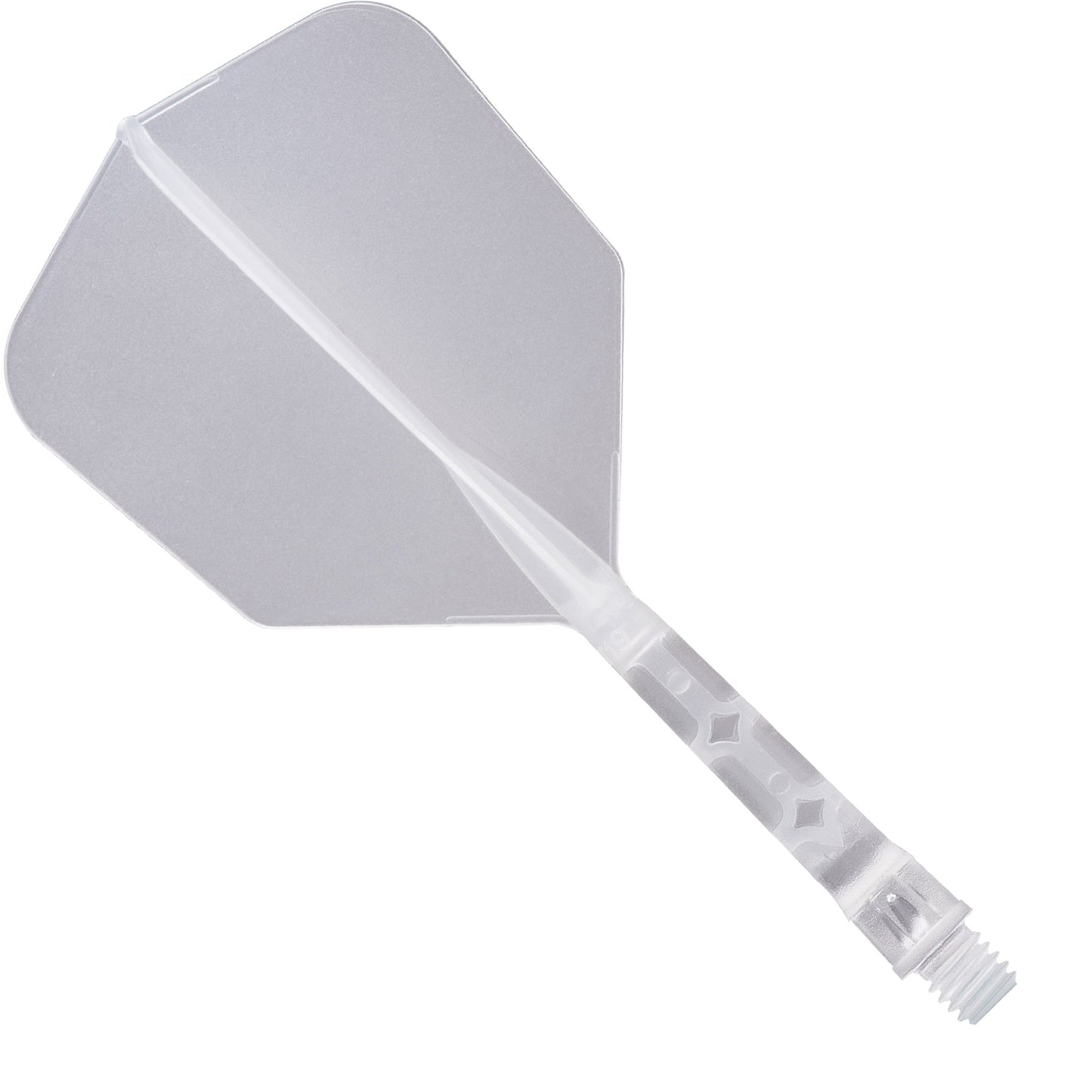 Cuesoul Rost T19 Integrated Dart Shaft and Flights - Big Wing - Clear with Clear Flight Medium