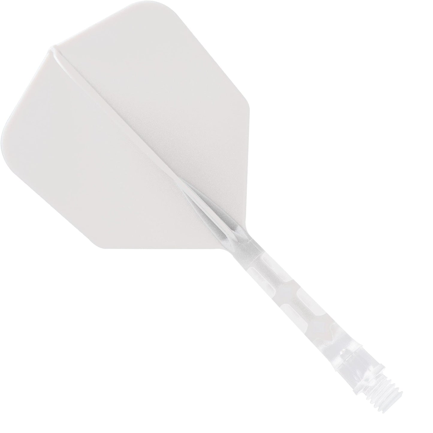 Cuesoul Rost T19 Integrated Dart Shaft and Flights - Big Wing - Clear with White Flight Medium