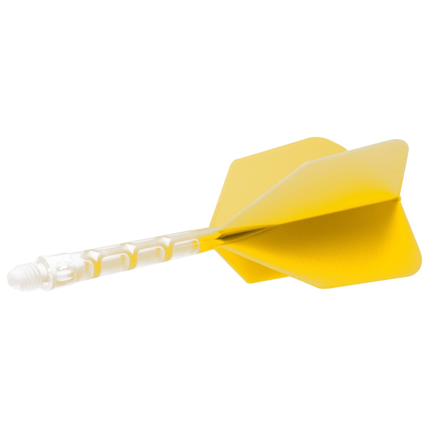 Cuesoul Rost T19 Integrated Dart Shaft and Flights - Big Wing - Clear with Yellow Flight