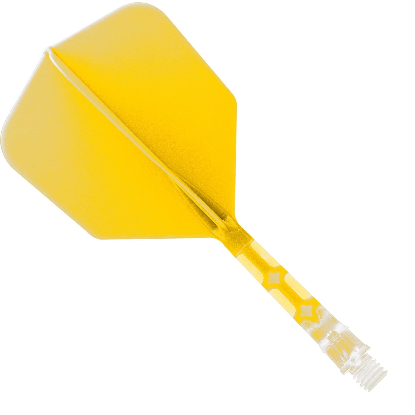 Cuesoul Rost T19 Integrated Dart Shaft and Flights - Big Wing - Clear with Yellow Flight Medium