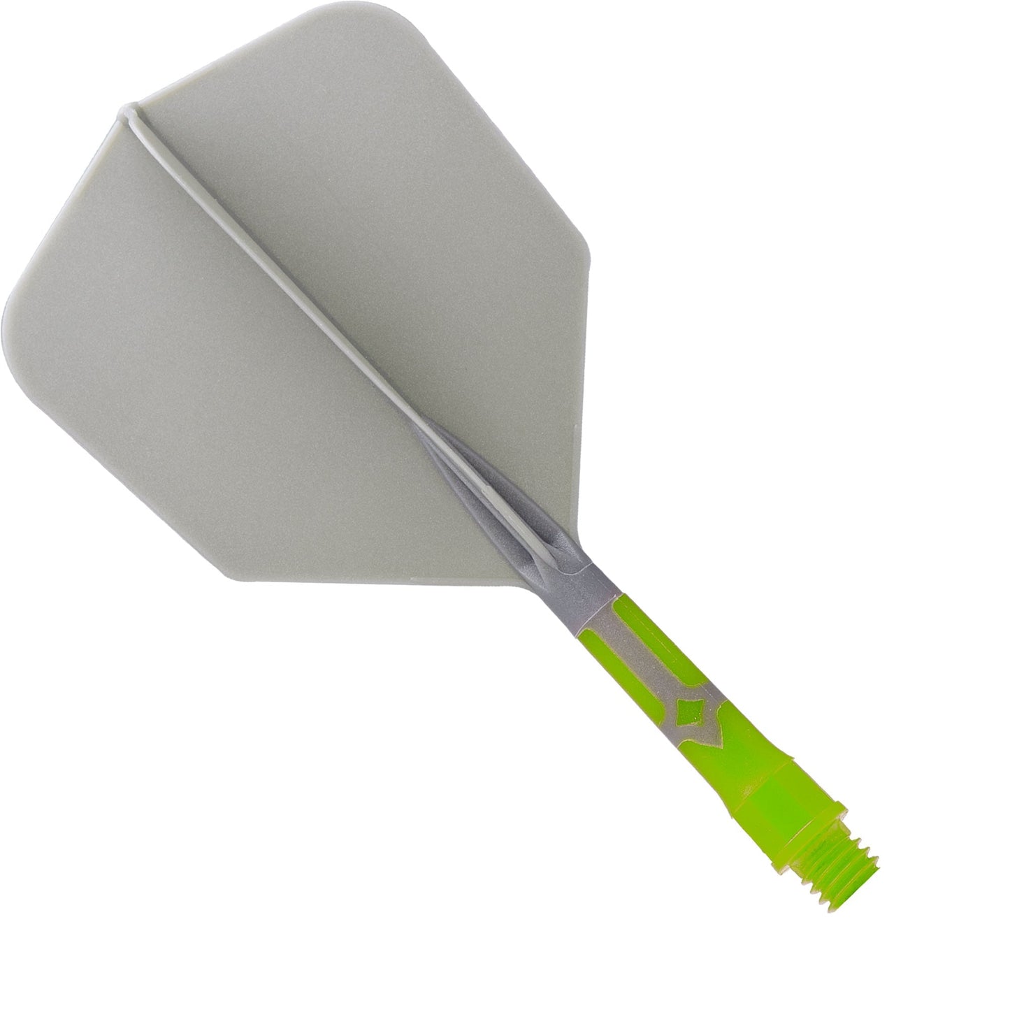 Cuesoul Rost T19 Integrated Dart Shaft and Flights - Big Wing - Lime Green with Grey Flight Short