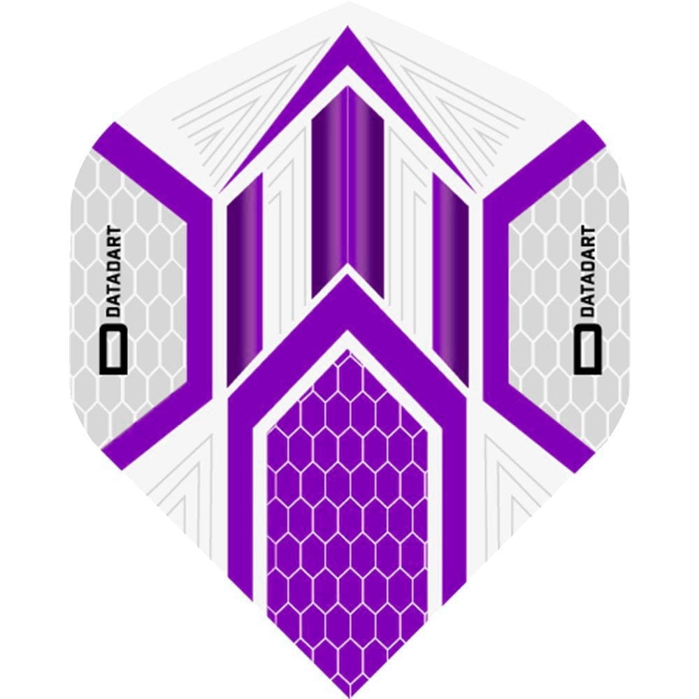 Datadart Dart Flights - Hex - No2 - Std - Black Grey Purple