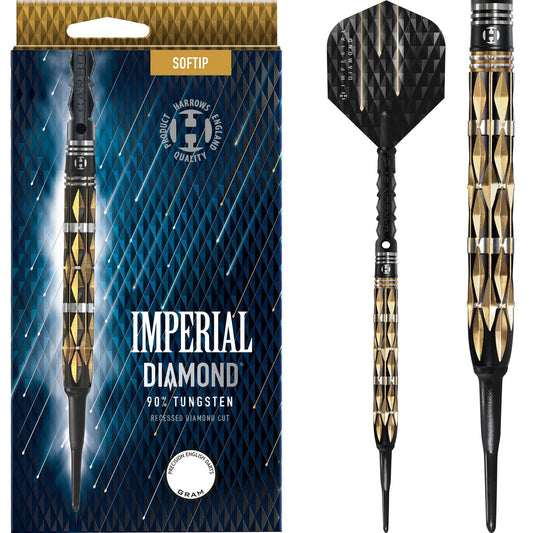 Harrows Imperial Diamond Darts - Soft Tip - Gold Diamond 18g