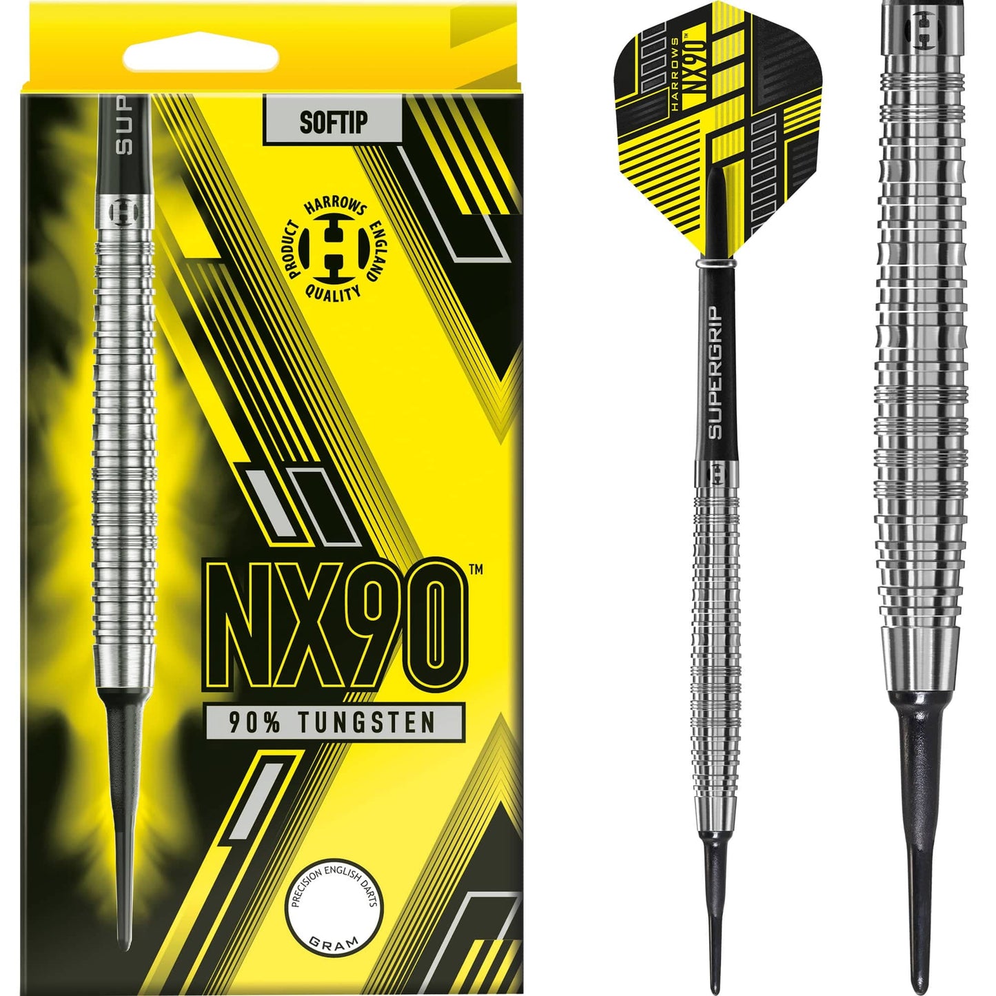 Harrows NX90 Darts - Soft Tip - Ringed 18g