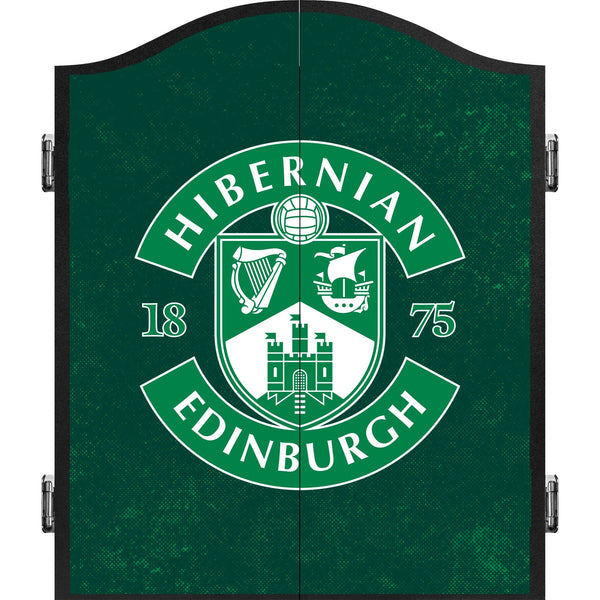 Hibernian FC - Official Licensed - Dartboard Cabinet - C3 - Dark Crest