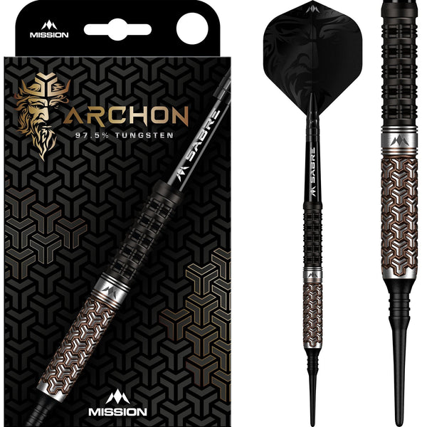 Mission Archon Darts - Soft Tip - 97.5% - Black & Bronze PVD