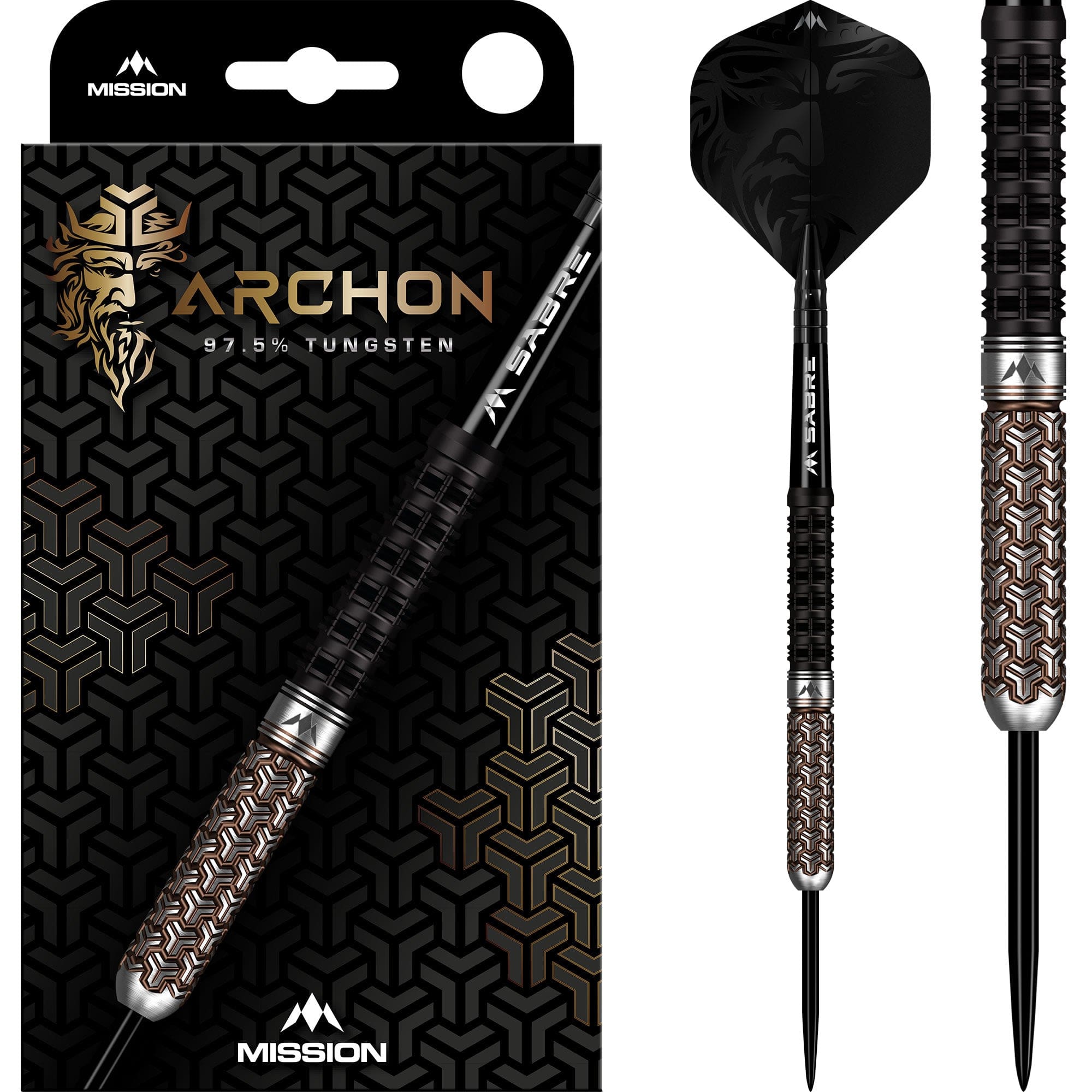 Mission Archon Darts - Steel Tip - 97.5% - Black & Bronze PVD