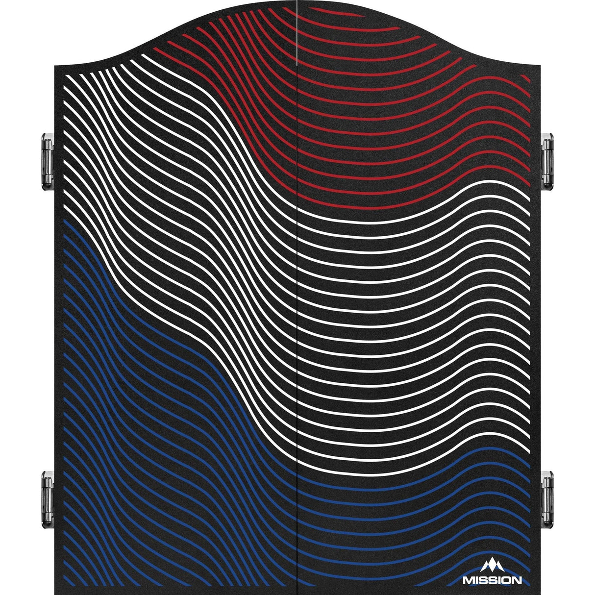 Mission Dartboard Cabinet - Nederland Design - Black - Wavy
