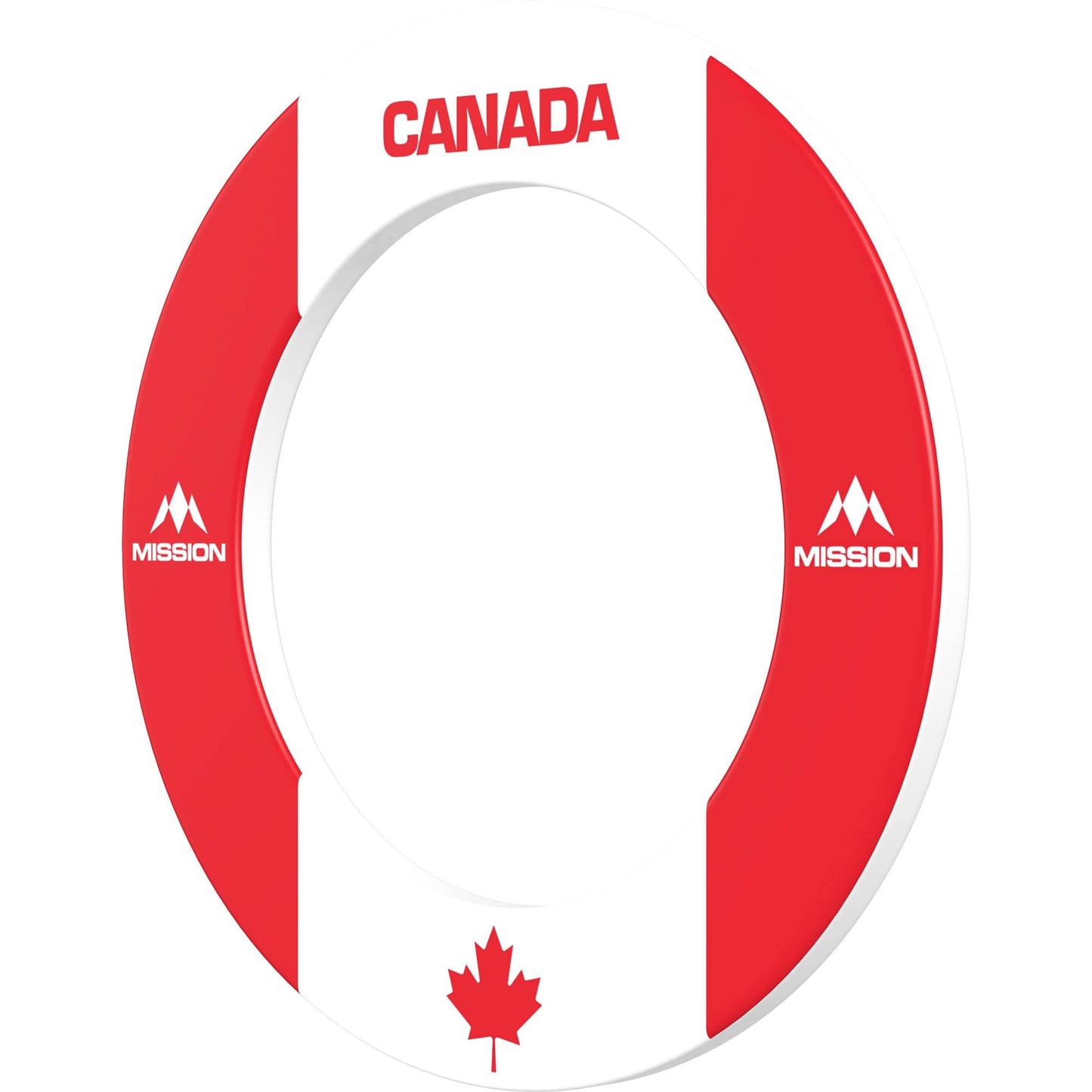 Mission Dartboard Surround - Canada Design - Flag Colours - Maple Leaf